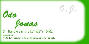 odo jonas business card